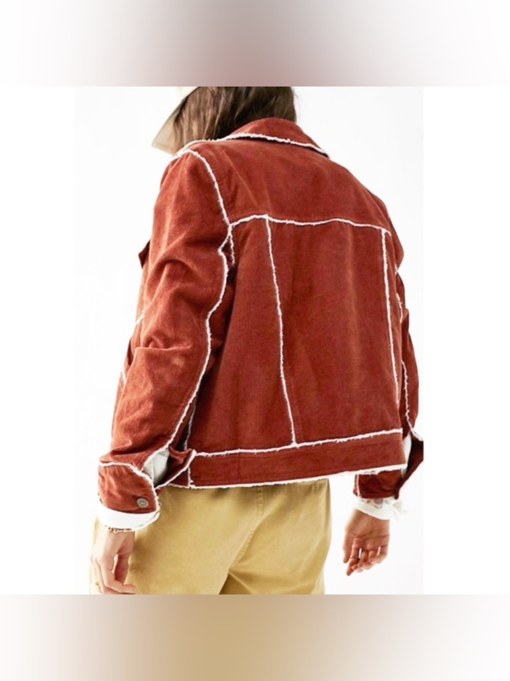 Free People Heartland Workwear Corduroy Jacket size XL Brown - Picture 3 of 8